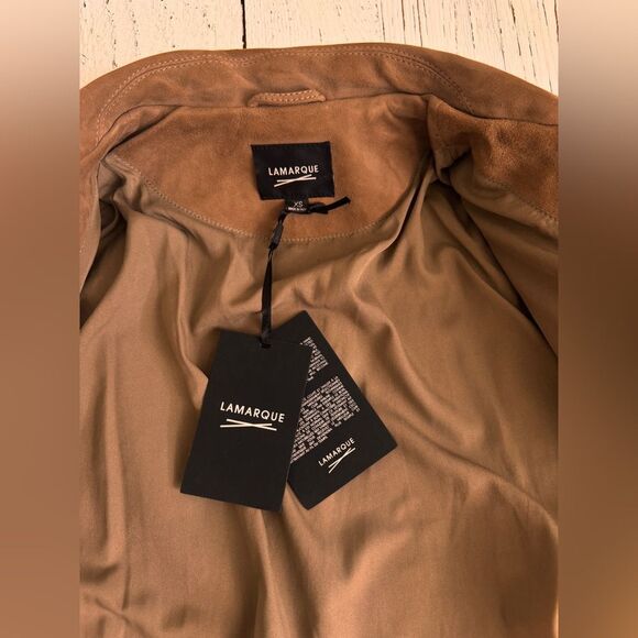 LAMARQUE Laeticia Suede Leather Jacket - Picture 6 of 8